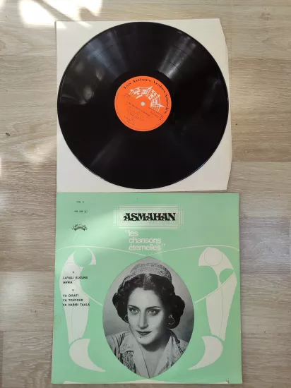 Asmahan - Les Chansons Éternelles’’ Vol II - 1973 Nadir Mısır Basım  LP Plak 2.el