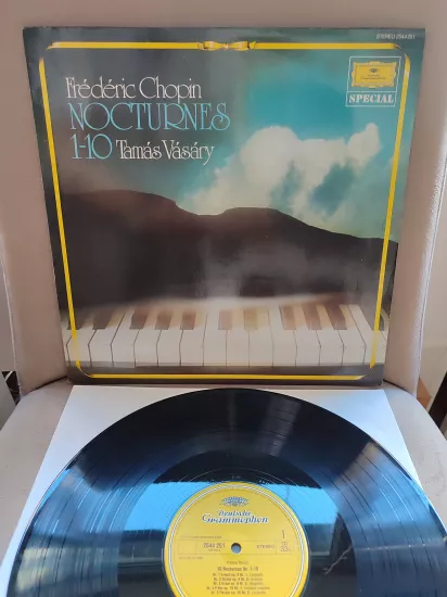 Frédéric Chopin - Nocturnes 1-10 - Tamás Vásáry - 1966  Hollanda Basım  LP Plak 2.el