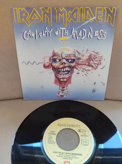 Iron Maiden ‎ - Can I Play With Madness - 1988 Almanya Basım 45lik Plak 2.EL