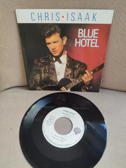Chris Isaak - Blue Hotel- 1987 Fransa Basım 45lik Plak 2.el