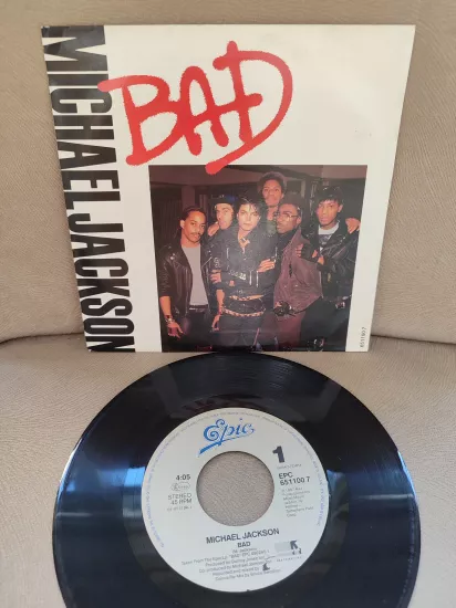 MICHAEL JACKSON - Bad - 1987 Hollanda Basım 45lik Plak 2.el