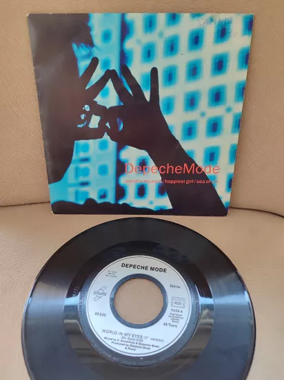 Depeche Mode - World In My Eyes / Happiest Girl / Sea Of Sin 1990 Fransa Basım 45lik Plak 2.el