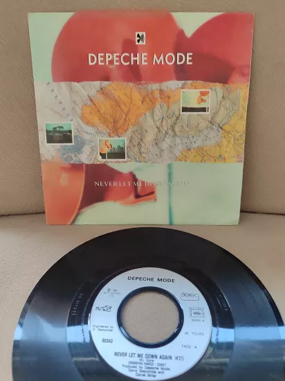 Depeche Mode - Never Let Me Down Again / Pleasure Little Treasure 1987 Fransa Basım 45lik Plak 2.el