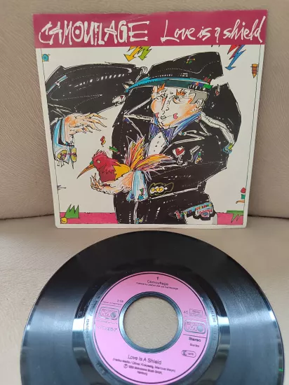 Camouflage - Love is A Shield- 1989 Almanya Basım 45lik Plak 2.EL