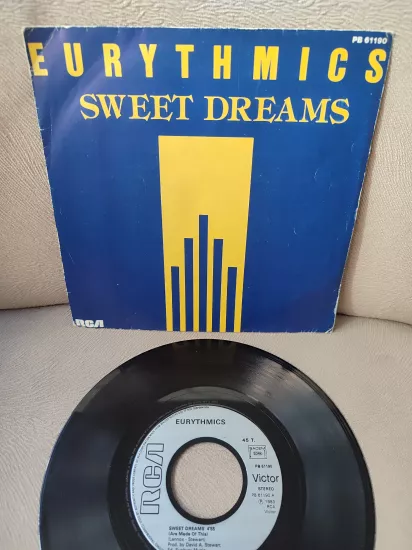 Eurythmics - Sweet Dreams ( Are Made of This ) - 1983 Fransa  Basım 45lik Plak 2.el