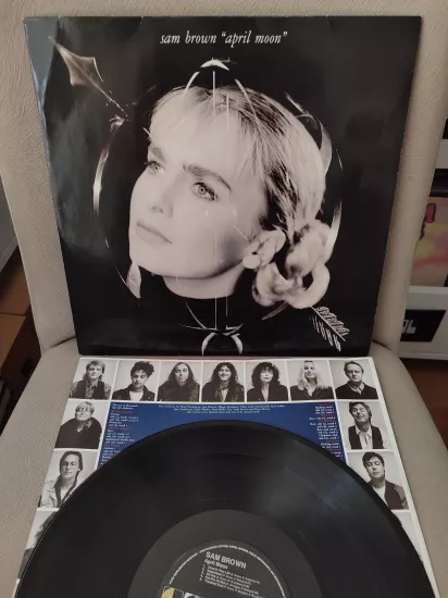Sam Brown - April Moon 1990 Hollanda Basım LP Albüm Plak 2.el