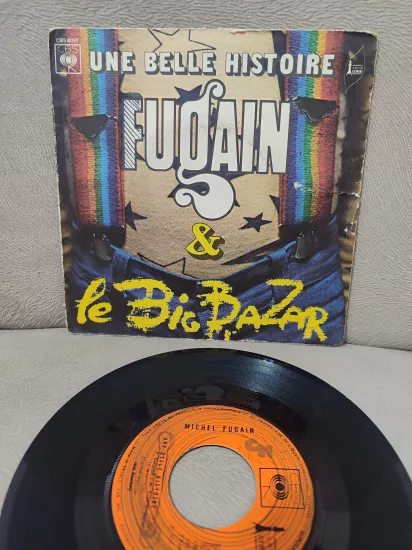 Michel Fugain - Une Belle Histoire - 1972 Fransa Dönem Basım Nadir 45lik Plak