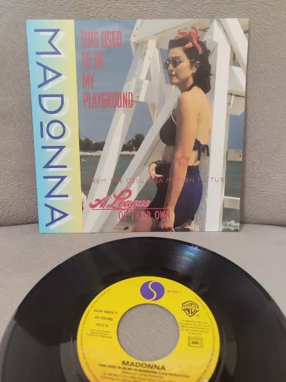 Madonna - This Used To Be My Playground - 1992 Fransa Dönem Basım  45lik Plak