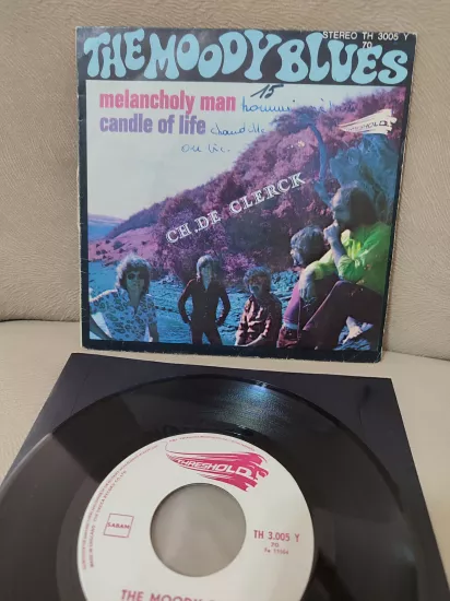 THE MOODY BLUES - MELANCHOLY MAN - 1970 FRANSA BASIM  45 LİK PLAK