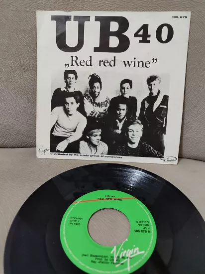 UB40 - Red Red Wine  - 1983 Hollanda  Basım 45lik Plak - Dönem Basım