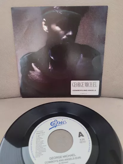 George Michael – Cowboys And Angels - 1991 Hollanda Dönem Basım 45lik Plak