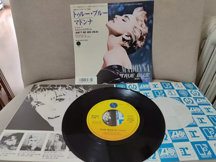 Madonna - True Blue - 1986 Nadir Japonya  Basım 45lik Plak - Dönem Basımdır