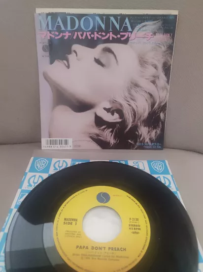 Madonna - Papa Don’t Preach  - 1986 Japonya  Basım 45lik Plak - Dönem Basımdır