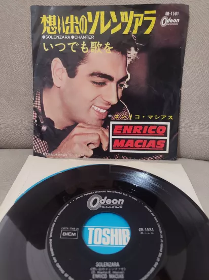 Enrico Macias - Solenzara / Chanter  - 1966 Japonya Basım 45lik Plak - Dönem Basımdır