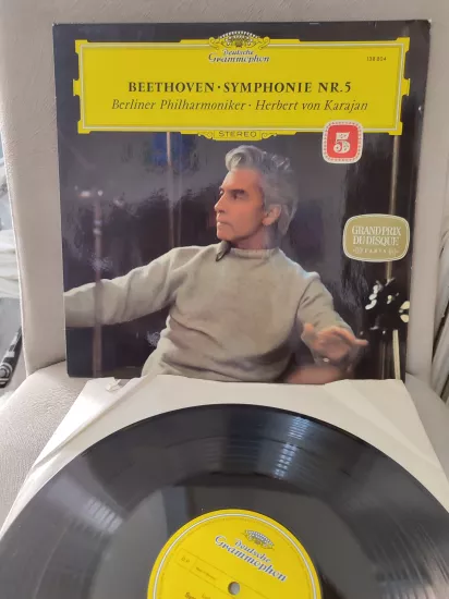 Beethoven / Herbert von Karajan - Symphonie Nr. 5 - 1975 Hollanda Basım 33 lük LP Plak  Dönem Basım