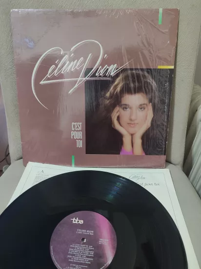 CELINE DION - C’est Pour Toi 1985 Kanada Basım - 33 lük LP Plak Albüm - Dönem Basım