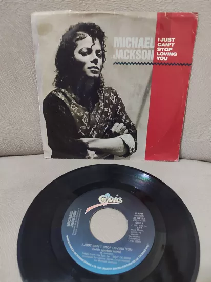 Michael Jackson - I Just Can’t Stop Loving You -  1987 Kanada  Basım 45lik Plak
