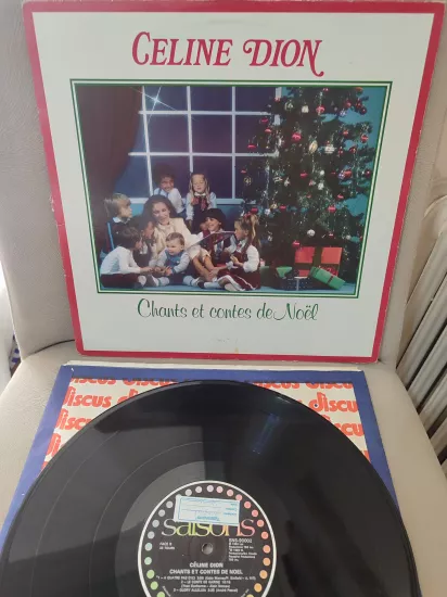 CELINE DION - Chants Et Contes De Noël - 1983 Kanada Basım - 33 lük LP Plak Albüm - Dönem Basım