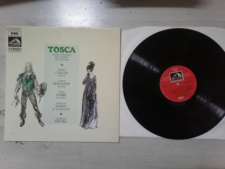MARIA CALLAS - PUCCINI TOSCA - 1972 FRANSA BASIM LP ALBÜM