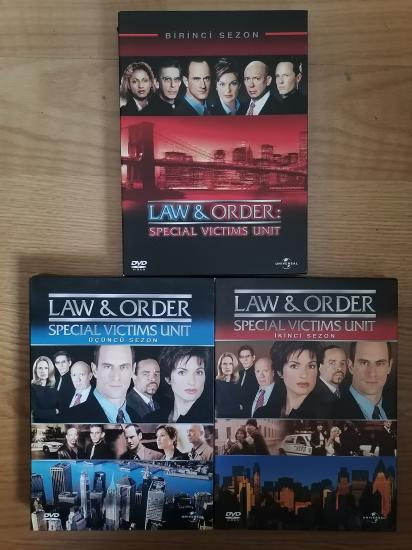 LAW & ORDER / Special Victims Unit  İLK 3 SEZON 18 DİSK 62 BÖLÜM -DVD DİZİ FİLM SETİ  2954 DAKİKA