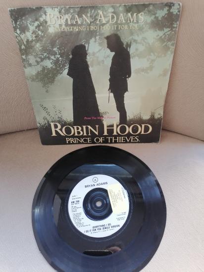 BRYAN ADAMS (Everything I Do) I Do It For You Robin Hood Soundtrack 1991 İngiltere Basım 45lik PLAK