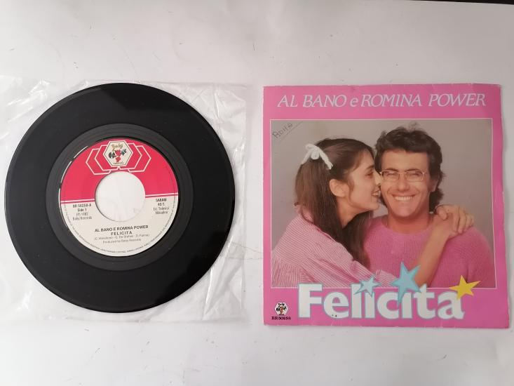 AL BANO & ROMINA POWER - FELICITA  -1982 Belçika Basım 45 LİK PLAK