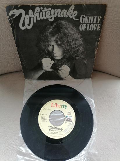 WHITESNAKE - GUILTY OF  LOVE / GAMBLER - 1983 İspanya Basım 45 LİK PLAK
