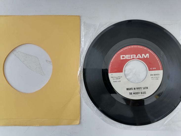 THE MOODY BLUES - NIGHTS IN WHITE SATIN - 1968 USA  BASIM  45 LİK PLAK - KAPAKSIZDIR