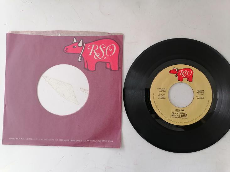 ERIC CLAPTON - Cocaine / Tulsa Time - 1978 USA Basım 45 lik Plak - Firma Kapaklıdır