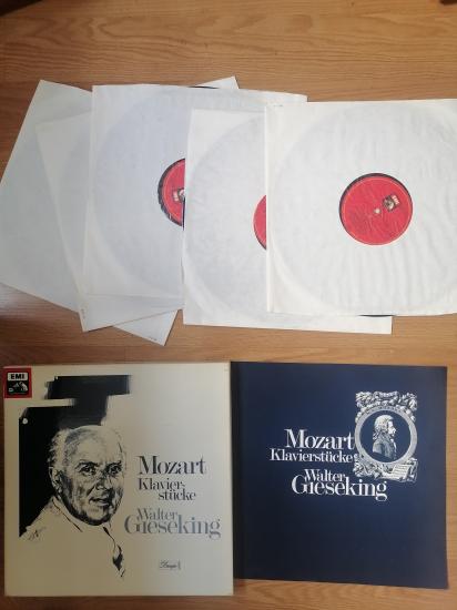 MOZART - Klavier-stücke - Walter Geseking - 1981 Almanya  Basım 33 Lük 5 LP Box Set