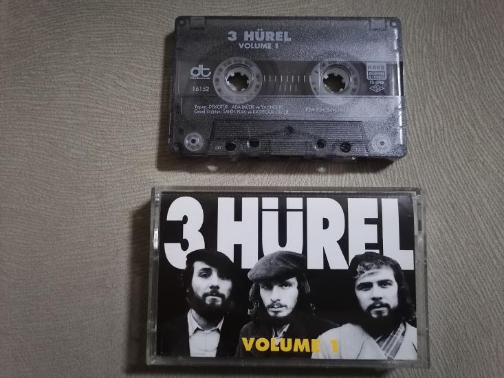 3 HÜREL - Volume 1 - 1993 Türkiye Basım Kaset Albüm