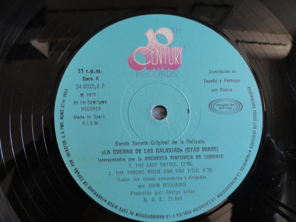 STAR WARS - SOUNDTRACK - Nadir 1977 İspanya Basım Double LP Albüm - 33 lük Plaklar