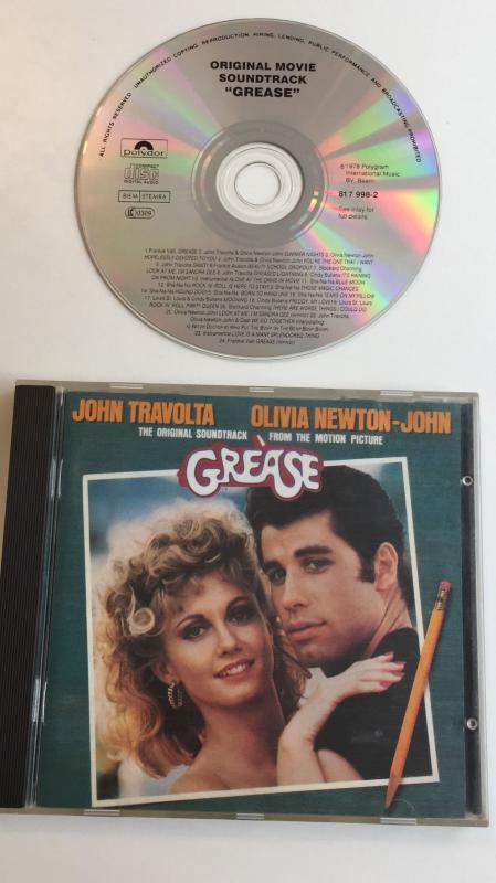 GREASE  SOUNDTRACK - JOHN TRAVOLTA - OLIVIA NEWTON-JOHN - 1991 EU (AVRUPA BASIM) - SARI BANDROLLÜ - CD ALBÜM