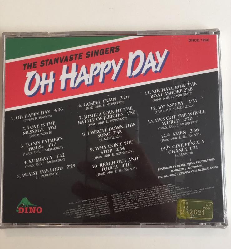 THE STANVASTE SINGERS - OH HAPPY DAY - HOLLANDA BASIM - CD ALBÜM - AÇILMAMIŞ AMBALAJINDA 