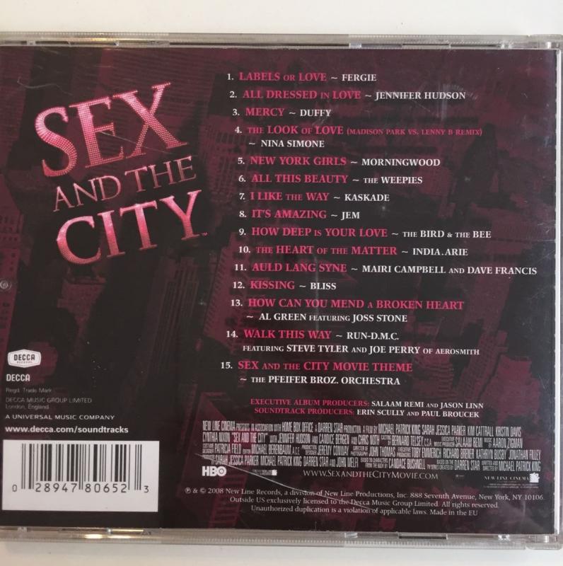SEX AND THE CITY - ORGINAL MOTION PICTURE SOUNDTRACK - 2008 İNGİLTERE BASIM - CD ALBÜM