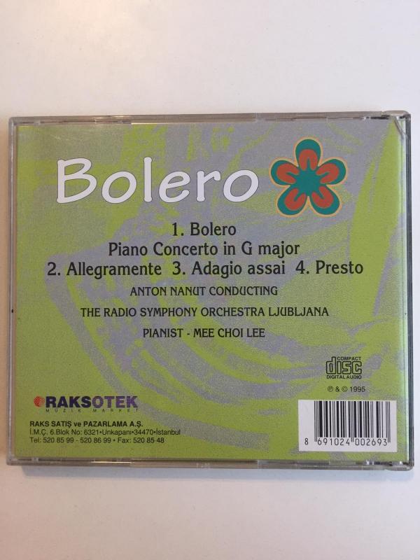 RAVEL - BOLERO PIANO CONCERTO IN G MAJOR - 1995 TÜRKİYE BASIM - CD ALBÜM - SARI BANDROLLÜ