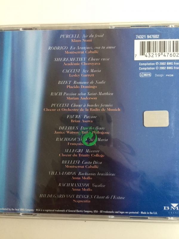 EXTASE - LA VOIX A L’INFINI  - CD ALBÜM  -  AVRUPA 2002 BASIM - AÇILMAMIŞ AMBALAJINDA