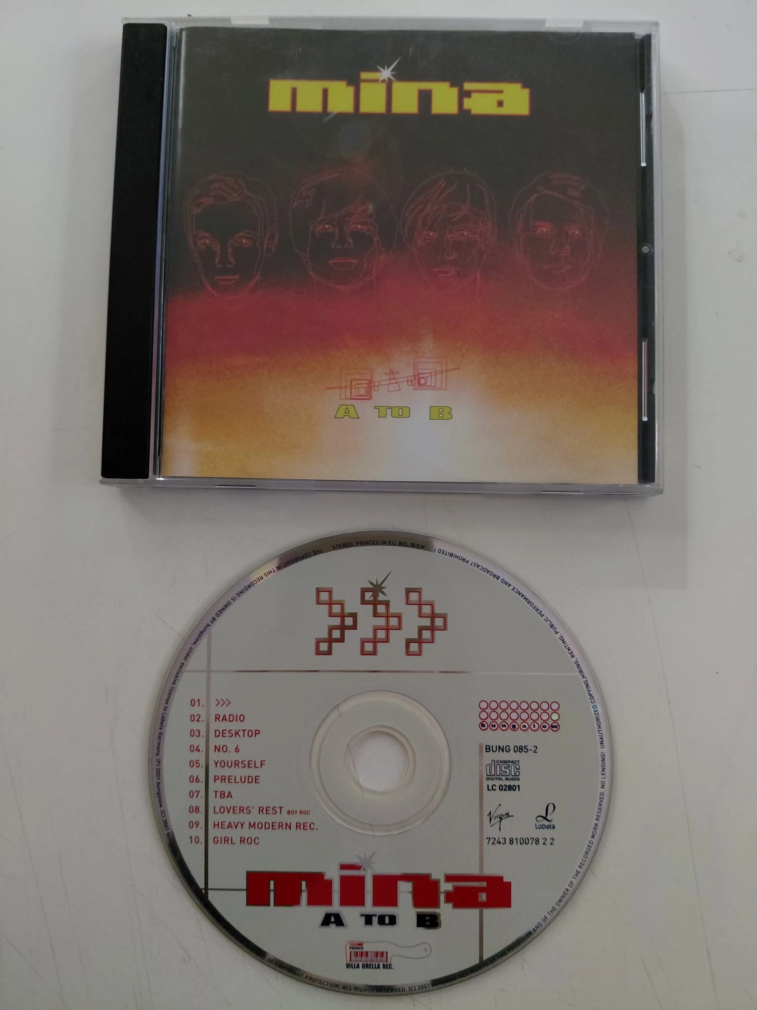 Mina  – A To B –  2001  Avrupa  Basım - CD Albüm-2.el