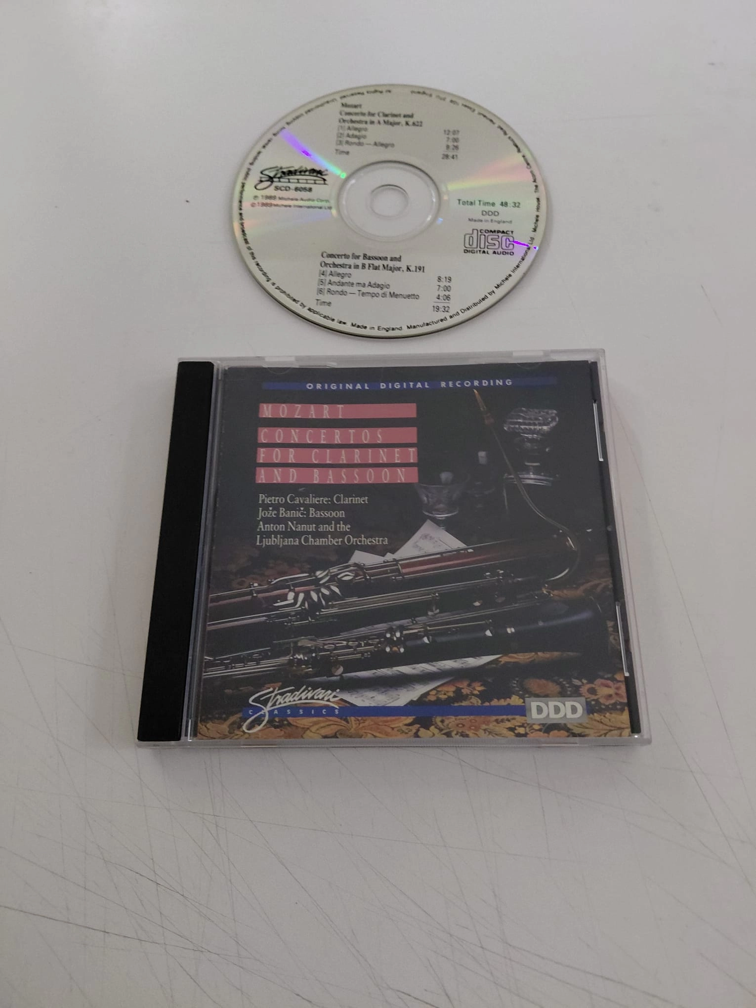 Mozart  – Concertos for Clarinet and Bassoon  – 1989  İngiltere  Basım - CD Albüm-2.el