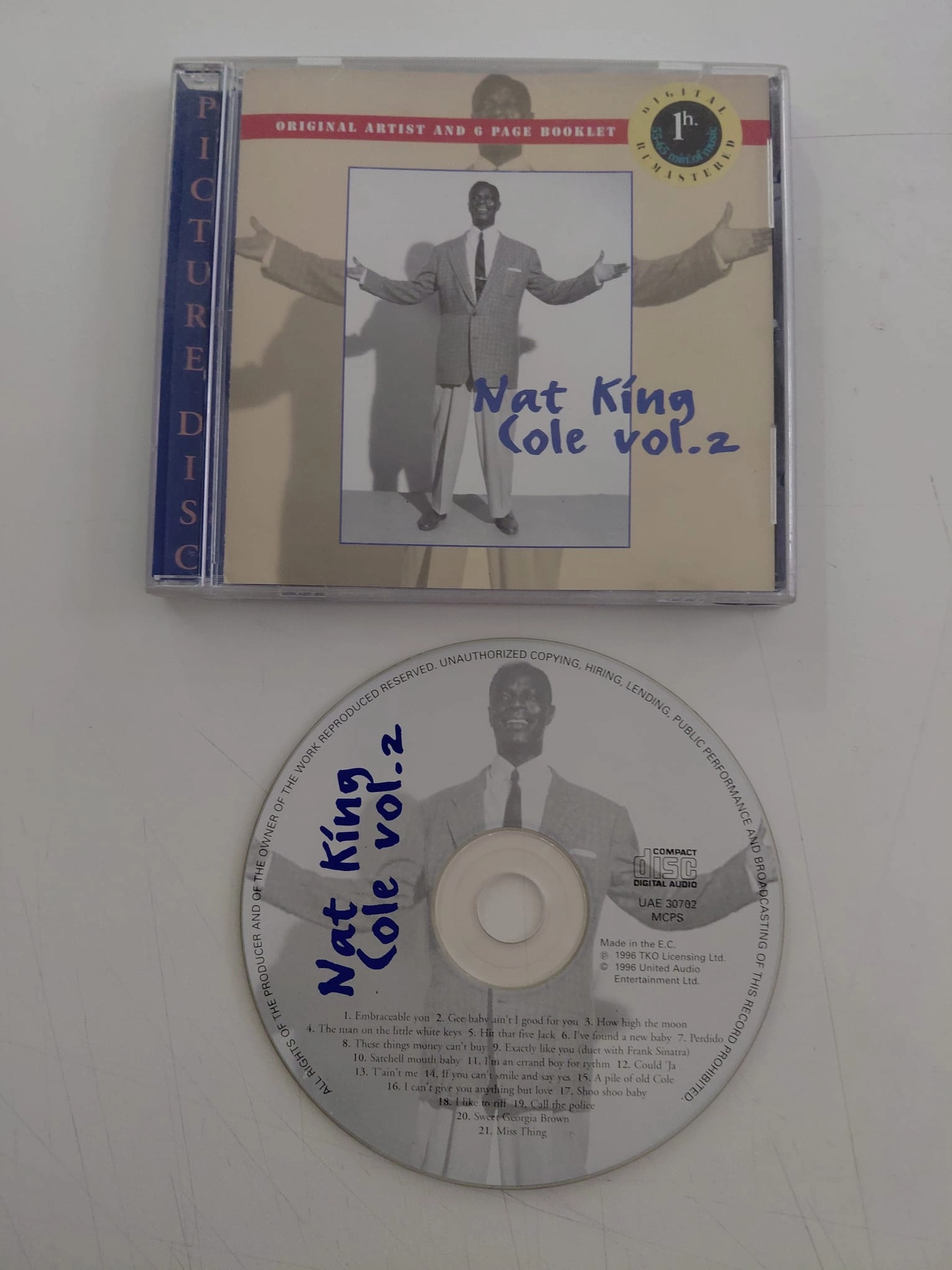 Nat King Cole  – Nat King Cole Vol. 2  – 1996  Avrupa  Basım - CD Albüm-2.el