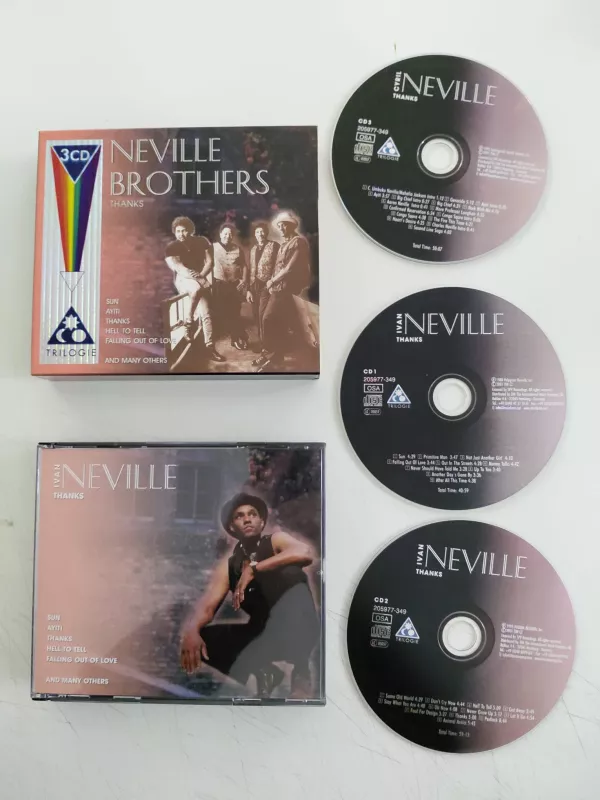 The Neville Brothers, Ivan Neville, Cyril Neville – Thanks – 1995 Almanya  Basım - 3xCD Albüm-2.el