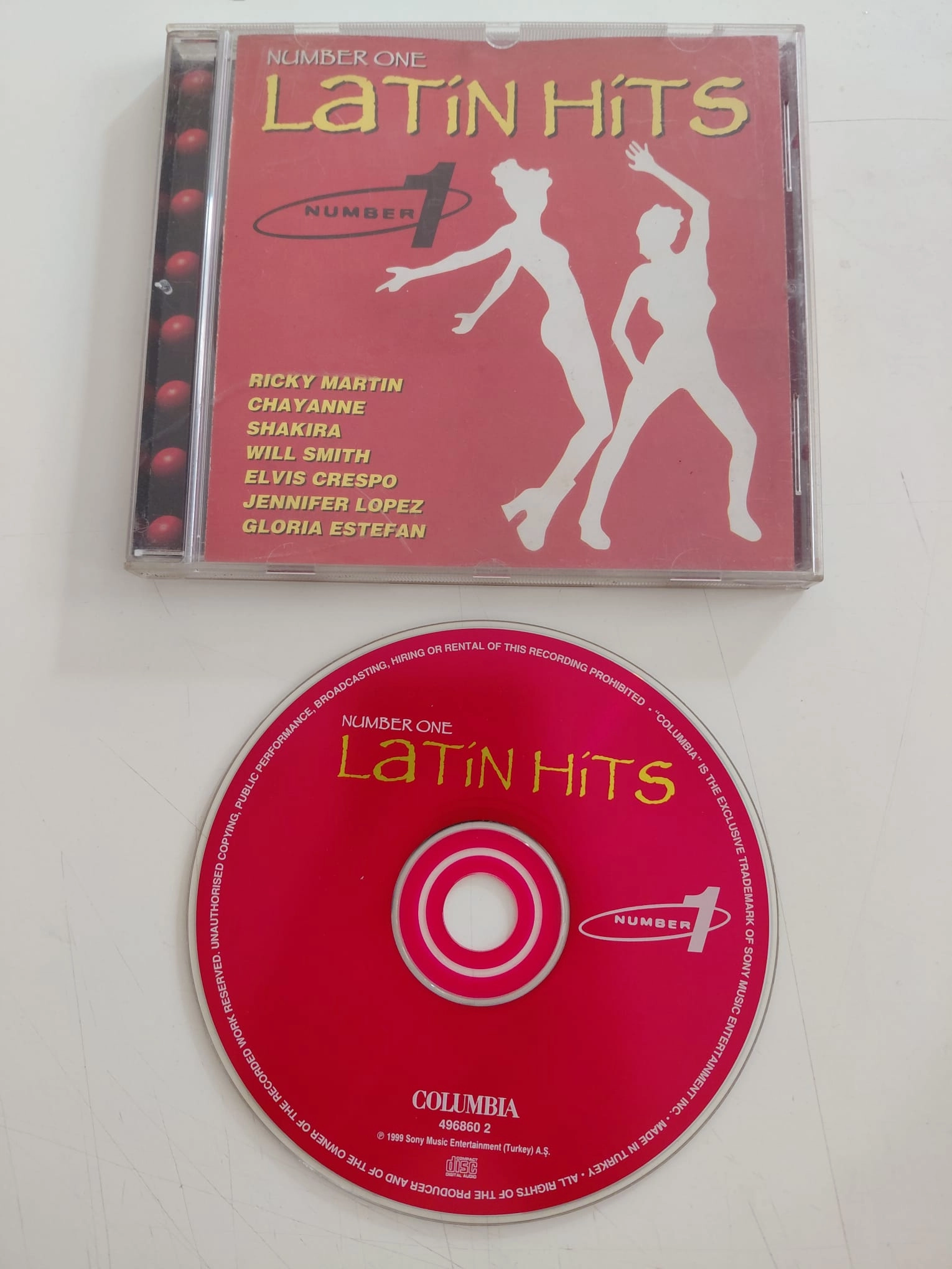 Number One Latin Hits (Ricky Martin , Shakira...)  – 1999 Türkiye  Basım - CD Albüm-2.el