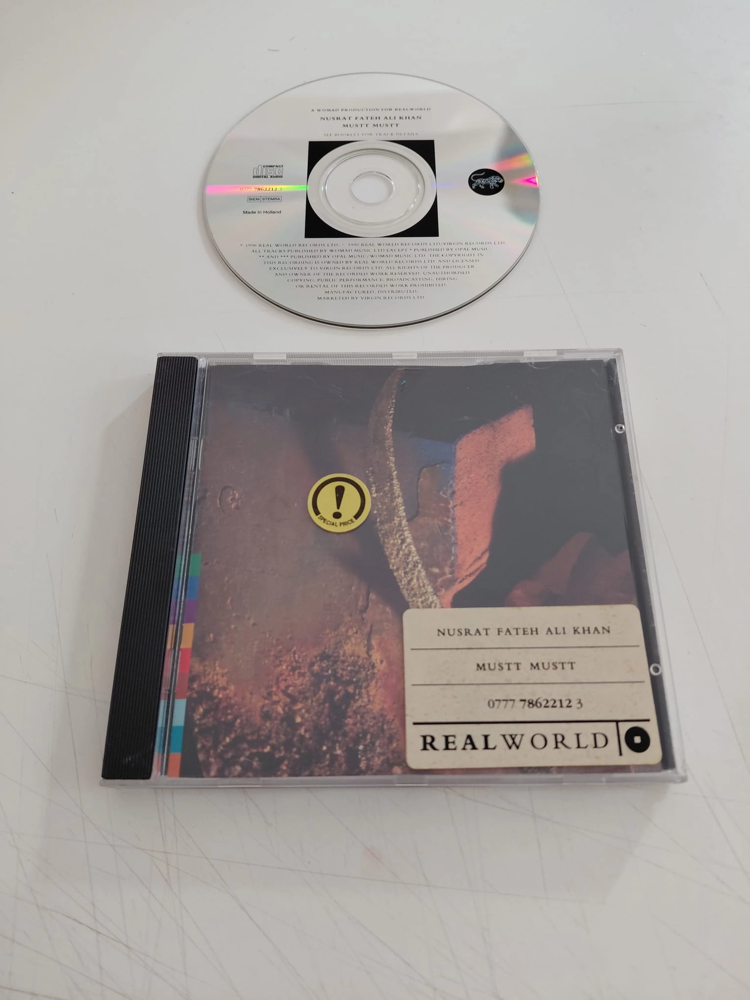 Nusrat Fateh Ali Khan  – Mustt Mustt – 1990  Avrupa  Basım - CD Albüm-2.el