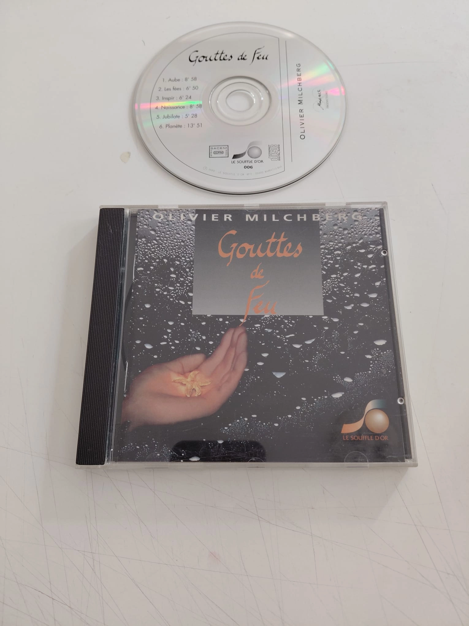 Olivier Milchberg  – Gouttes De Feu – 1990  Fransa  Basım - CD Albüm-2.el
