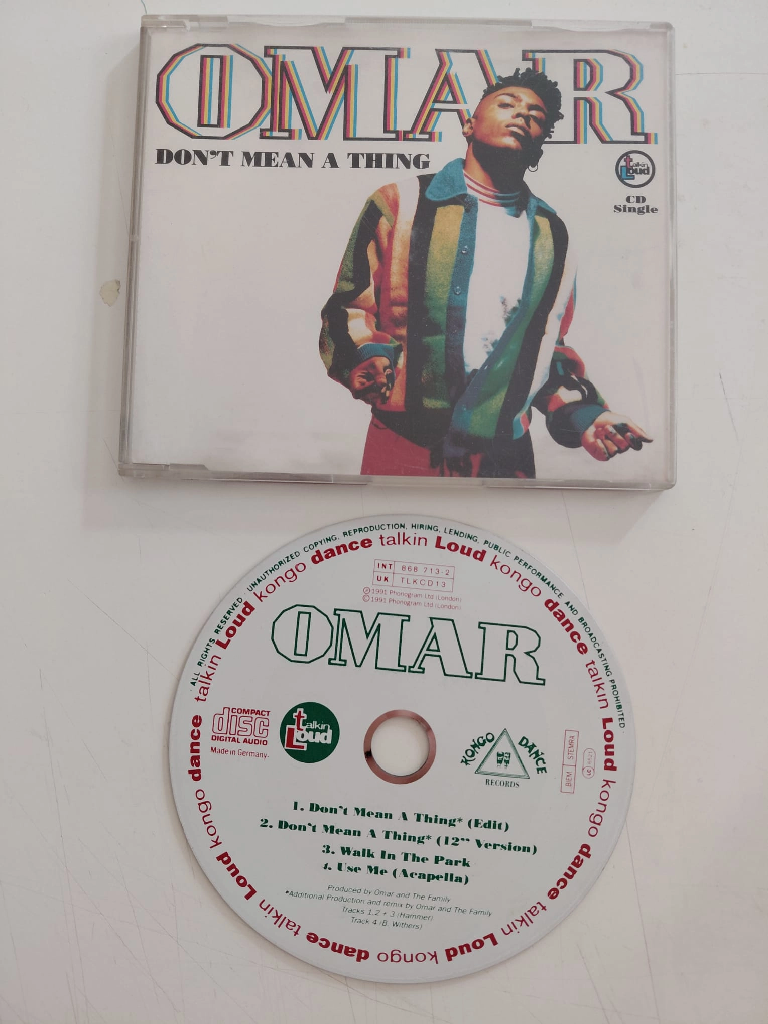 Omar – Don’t Mean A Thing  – 1991 İngiltere  Basım - CD Single-2.el