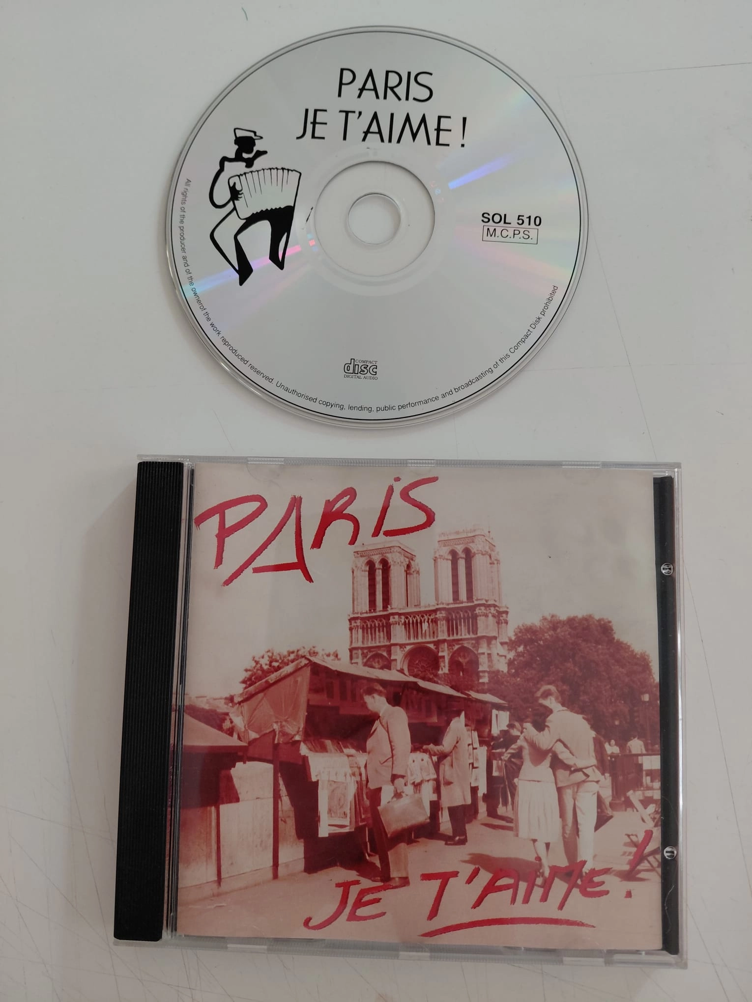 Paris, Je T’Aime  –  Avrupa  Basım - CD Albüm-2.el