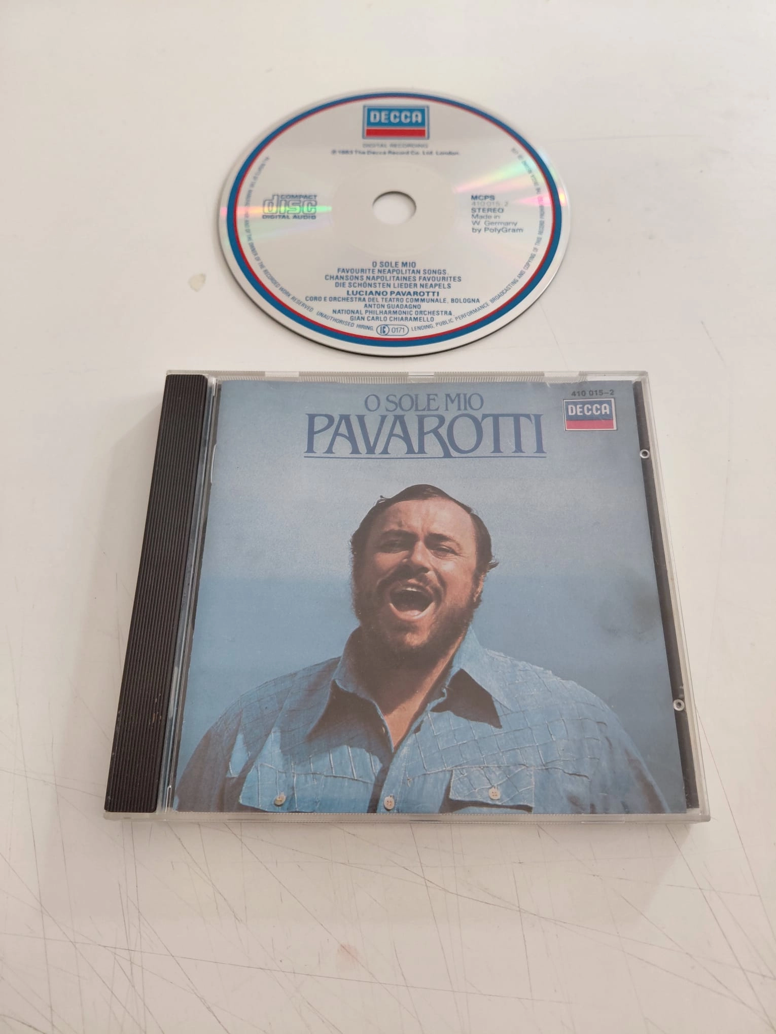 Luciano Pavarotti – O Sole Mio Favourite Neapolitan Songs – 1983 Almanya Basım - CD Albüm-2.el
